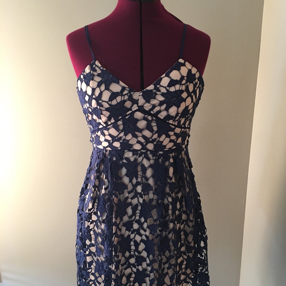 Navy lace dress